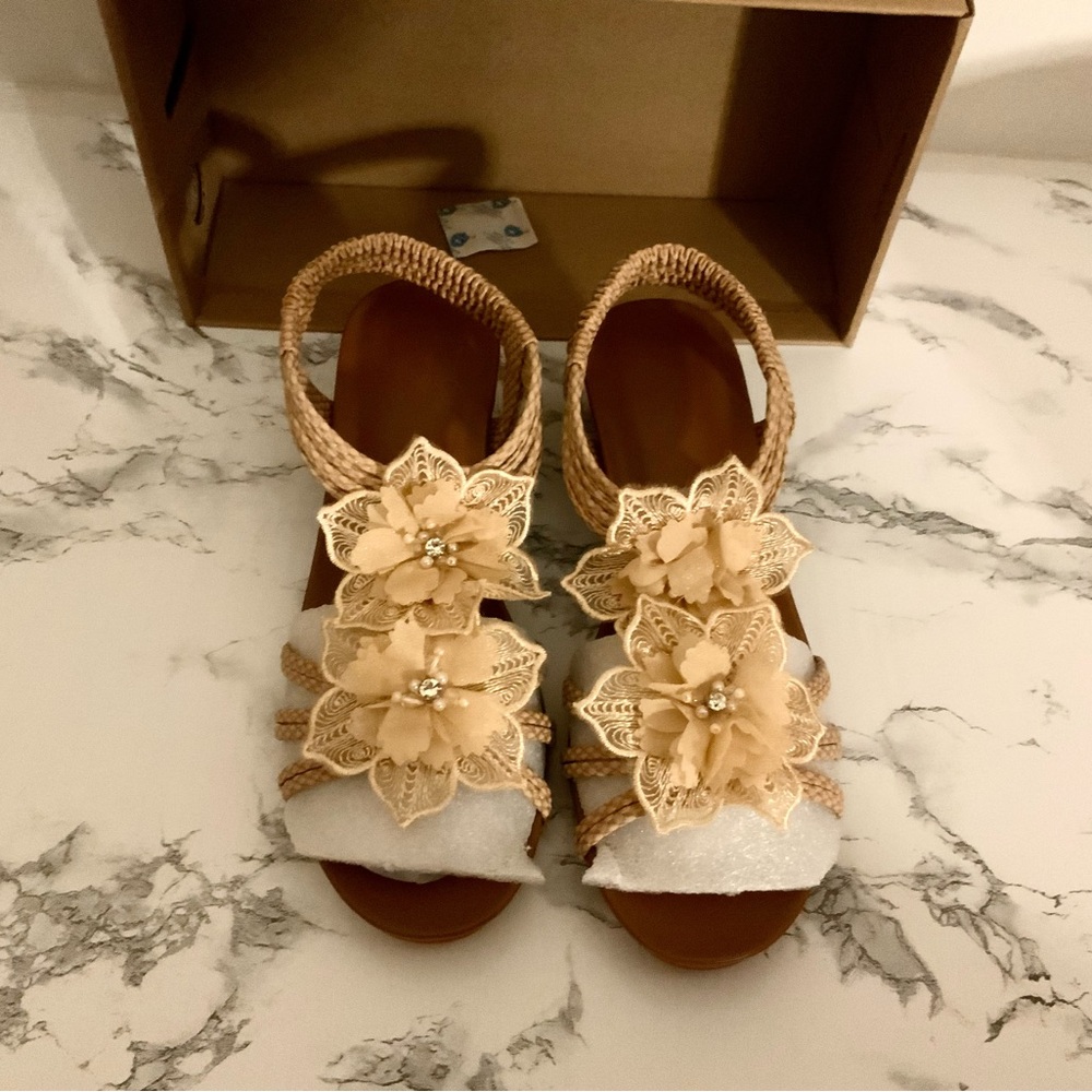 Floral Embellished Sandals